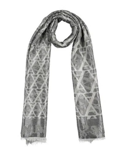 Alessia Santi Woman Scarf Grey Size - Cotton, Viscose, Metallic Fiber In Gray