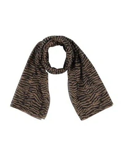Alessia Santi Woman Scarf Light Brown Size - Cotton, Silk