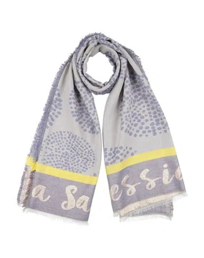 Alessia Santi Woman Scarf Purple Size - Cotton, Viscose, Metal In Multi