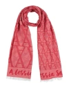 Alessia Santi Woman Scarf Red Size - Polyester, Viscose, Cotton