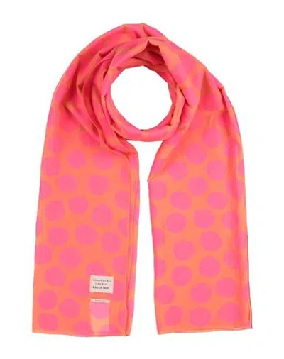 Alessia Santi Woman Scarf Salmon Pink Size - Cotton, Silk
