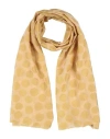 Alessia Santi Woman Scarf Sand Size - Cotton, Silk In Beige