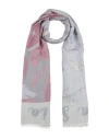 Alessia Santi Woman Scarf Slate Blue Size - Cotton, Viscose, Metallic Fiber