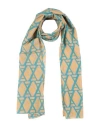 Alessia Santi Woman Scarf Turquoise Size - Cotton, Silk In Neutral
