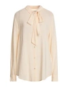Alessia Santi Woman Shirt Beige Size 10 Viscose, Elastane In Neutral