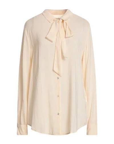 Alessia Santi Woman Shirt Beige Size 10 Viscose, Elastane In Neutral