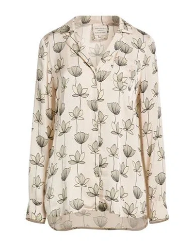 Alessia Santi Woman Shirt Beige Size 8 Viscose In Multi