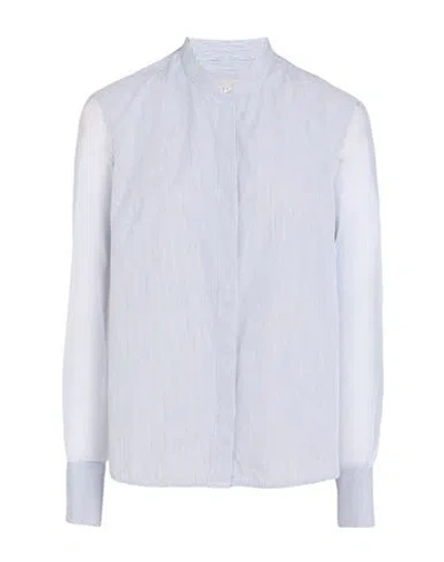 Alessia Santi Woman Shirt Blue Size 12 Cotton, Polyester