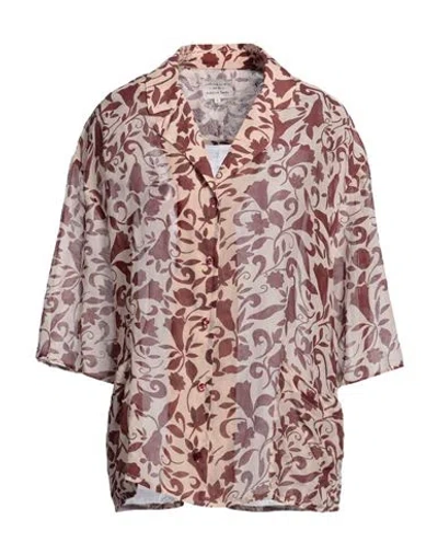 Alessia Santi Woman Shirt Blush Size 12 Cotton, Silk In Pink