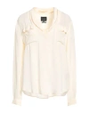 ALESSIA SANTI ALESSIA SANTI WOMAN SHIRT CREAM SIZE 8 VISCOSE