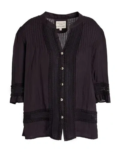 Alessia Santi Woman Shirt Dark Brown Size 6 Ramie