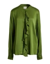 Alessia Santi Woman Shirt Green Size 8 Viscose, Elastane In Green