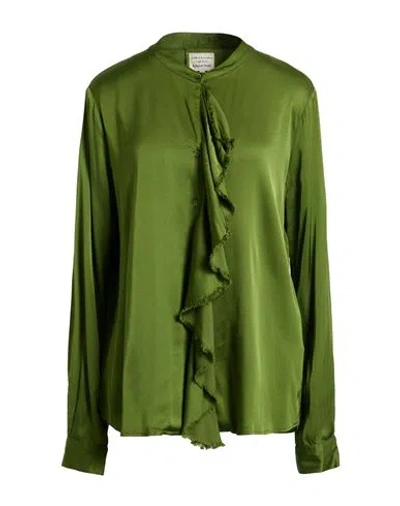Alessia Santi Woman Shirt Green Size 8 Viscose, Elastane