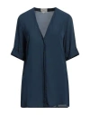 Alessia Santi Woman Shirt Navy Size 6 Viscose
