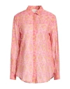 Alessia Santi Woman Shirt Pink Size 12 Cotton, Silk In Pink