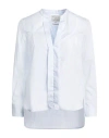 Alessia Santi Woman Shirt Sky Blue Size 8 Cotton
