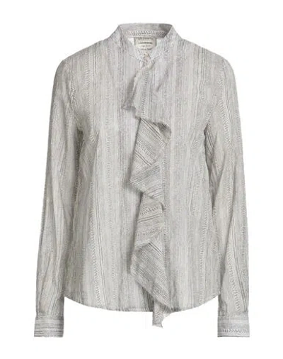 Alessia Santi Woman Shirt White Size 10 Cotton In Gray