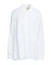 Alessia Santi Woman Shirt White Size 10 Viscose, Linen In White