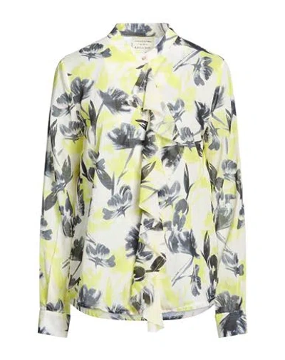 Alessia Santi Woman Shirt Yellow Size 8 Cotton