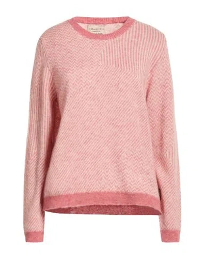 Alessia Santi Woman Sweater Antique Rose Size 3 Alpaca Wool, Polyamide, Wool In Pink