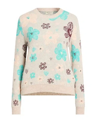 Alessia Santi Woman Sweater Beige Size 1 Synthetic Fibers, Alpaca Wool, Cotton, Metallic Fiber, Cash In Multi