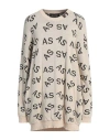 Alessia Santi Woman Sweater Beige Size 2 Polyamide, Viscose, Wool, Cashmere In Beige
