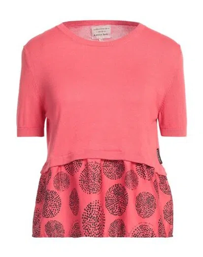 Alessia Santi Woman Sweater Coral Size 1 Cotton In Pink