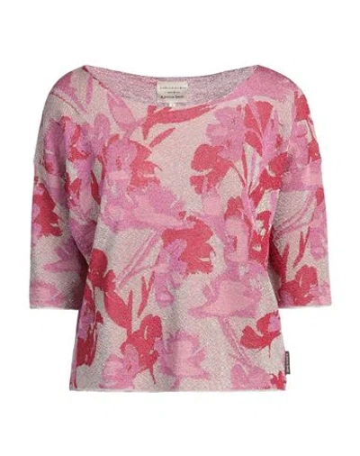 Alessia Santi Woman Sweater Fuchsia Size 1 Viscose, Metallic Fiber, Polyamide In Pink
