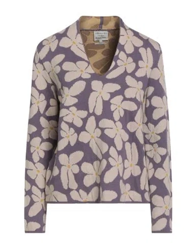 Alessia Santi Woman Sweater Lilac Size 2 Cotton, Wool In Purple