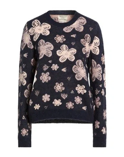 Alessia Santi Woman Sweater Navy Size 2 Synthetic Fibers, Alpaca Wool, Cotton, Metallic Fiber, Cashm In Black