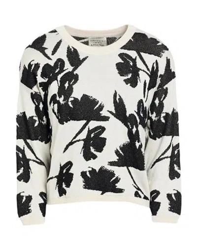 Alessia Santi Woman Sweater Off White Size 1 Cotton, Viscose, Polyester In Multi