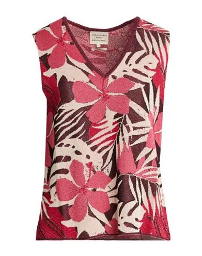 Alessia Santi Woman Sweater Red Size 0 Viscose, Polyamide, Metallic Fiber, Polyester In Multi