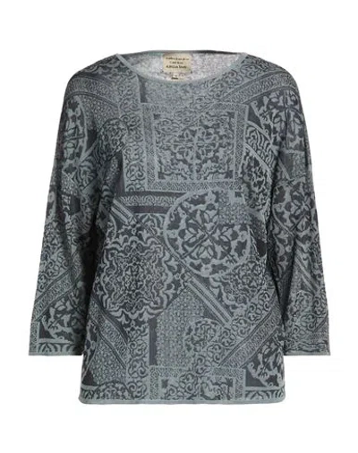 Alessia Santi Woman Sweater Slate Blue Size 4 Viscose, Polyamide In Gray