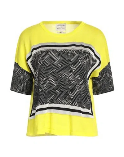 Alessia Santi Woman Sweater Yellow Size 3 Cotton, Viloft