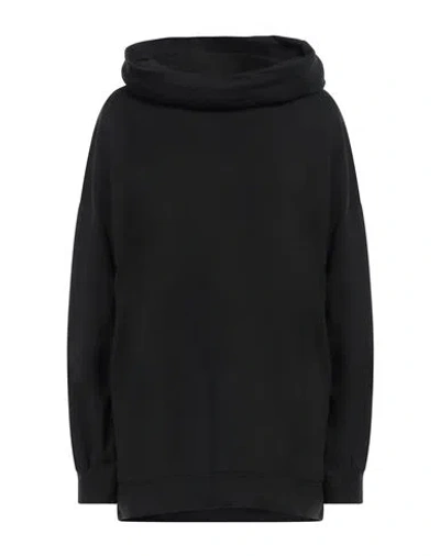 Alessia Santi Loisirs Woman Sweatshirt Black Size 1 Cotton, Elastane In Black