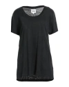 Alessia Santi Woman T-shirt Black Size 8 Linen In Black