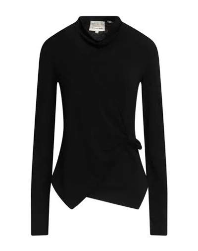 Alessia Santi Woman T-shirt Black Size 0 Polyester, Viscose, Elastane