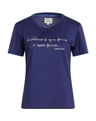 Alessia Santi Woman T-shirt Blue Size 1 Cotton