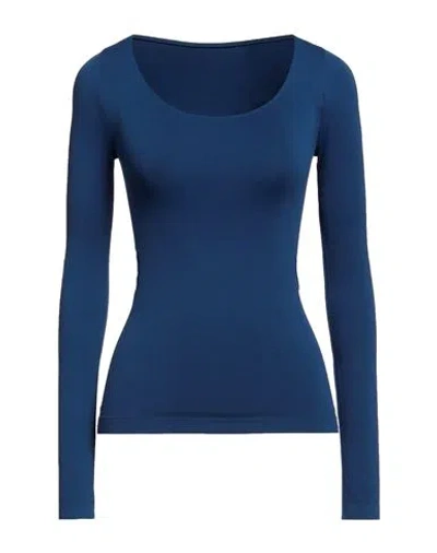 Alessia Santi Woman T-shirt Blue Size S/m Polyamide, Elastane