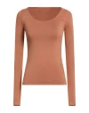 Alessia Santi Woman T-shirt Camel Size S/m Polyamide, Elastane In Brown