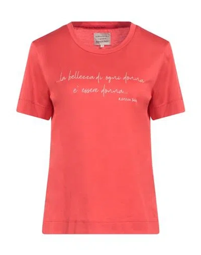 Alessia Santi Woman T-shirt Coral Size 3 Cotton In Red