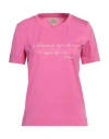 Alessia Santi Woman T-shirt Fuchsia Size 1 Cotton In Pink
