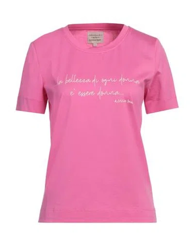 Alessia Santi Woman T-shirt Fuchsia Size 1 Cotton In Pink
