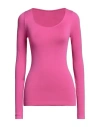Alessia Santi Woman T-shirt Fuchsia Size S/m Polyamide, Elastane In Pink