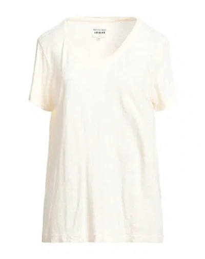 Alessia Santi Woman T-shirt Ivory Size 8 Linen In White