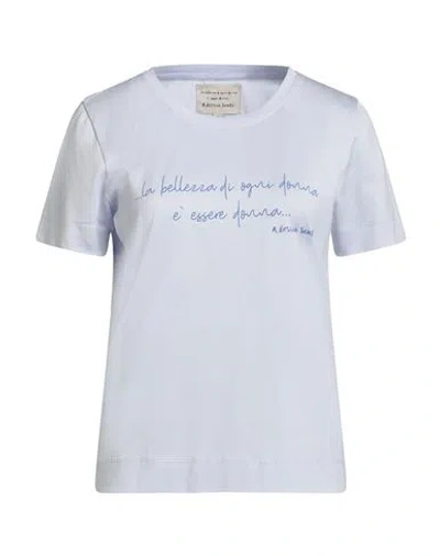 Alessia Santi Woman T-shirt Lilac Size 1 Cotton In White