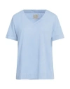 Alessia Santi Woman T-shirt Sky Blue Size 2 Cotton, Modal