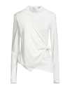 Alessia Santi Woman T-shirt White Size 2 Polyester, Viscose, Elastane