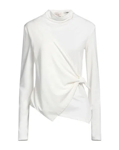 Alessia Santi Woman T-shirt White Size 4 Polyester, Viscose, Elastane