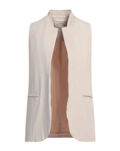 Alessia Santi Woman Tailored Vest Beige Size 2 Polyester, Viscose, Elastane In Neutral